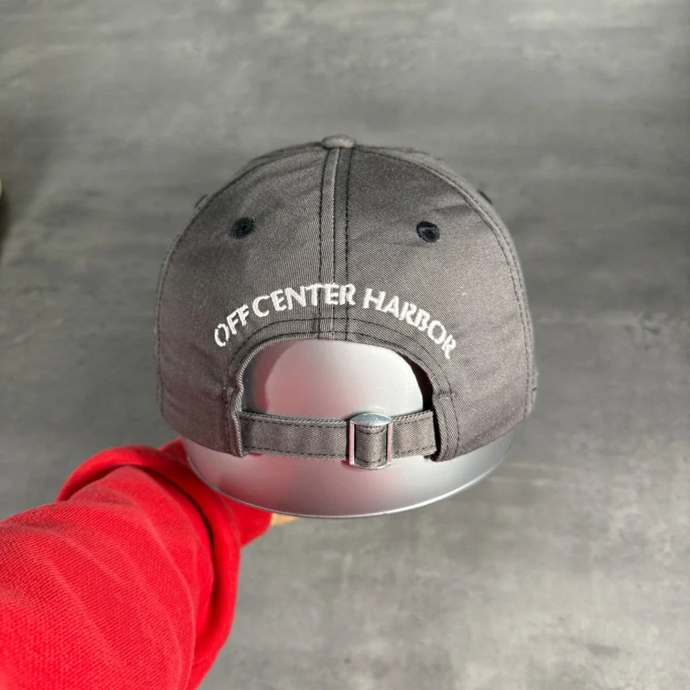 Sailboat Yacht Harbor Baseball Cap Mens Gray Embroidered Trucker Dad Hat Coastal